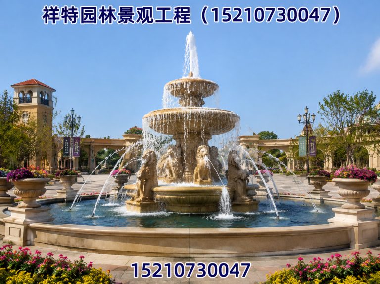 高阳县广场喷泉展示图